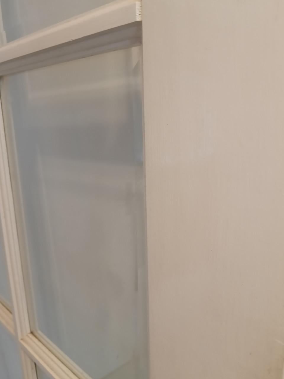 Binnendeur met facet geslepen glas