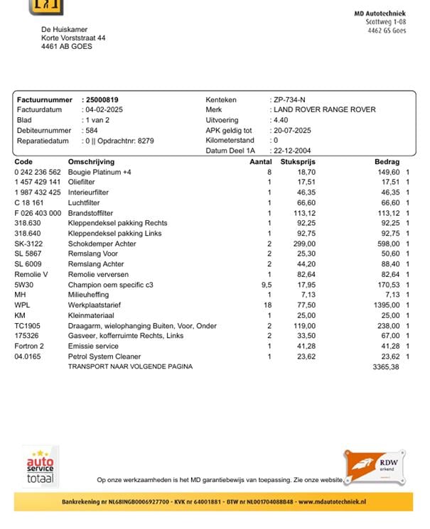 Moet weg! - Land Rover 2004 Zwart, roestvrij!