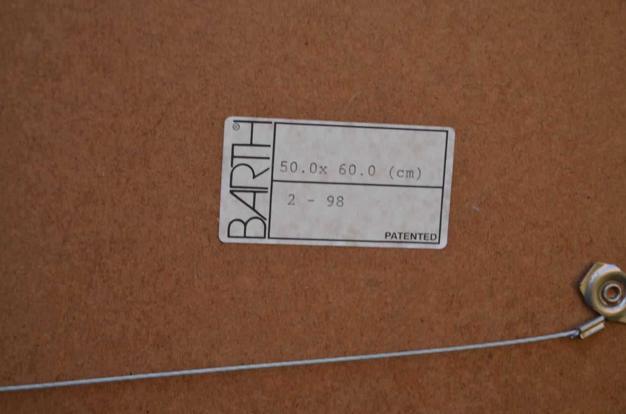 Abstract olie op board Maria Rijntjes de Leeuw (gesign.)