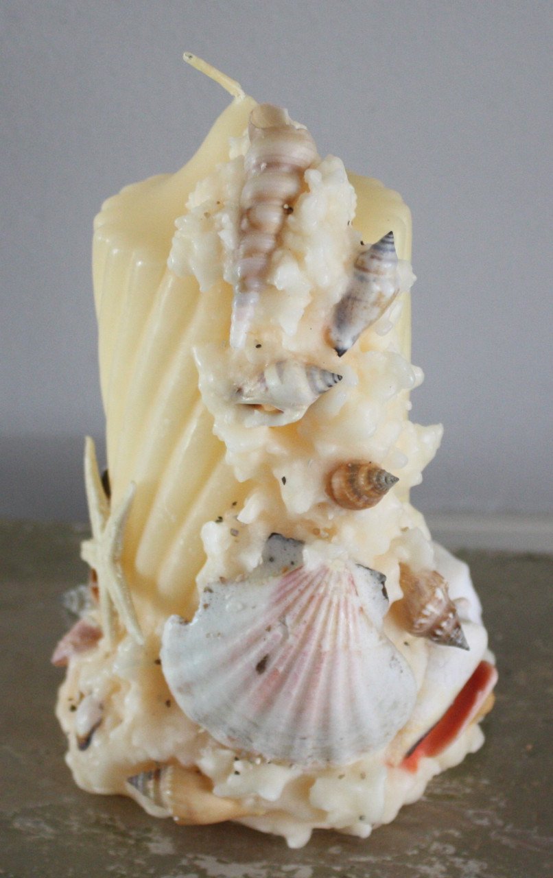 Hele mooie kaars mets chelpen decoratie