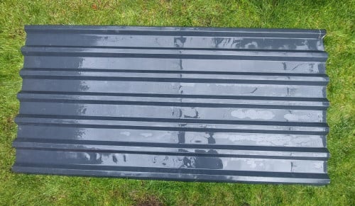Stalen Damwand profiel plaat 215 x 107 cm.