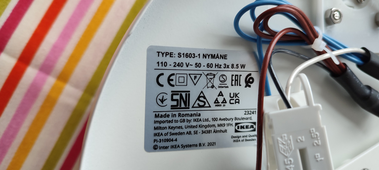 NIEUW - Ikea plafondspot NYMÅNE met 3 spots (led-lamp)