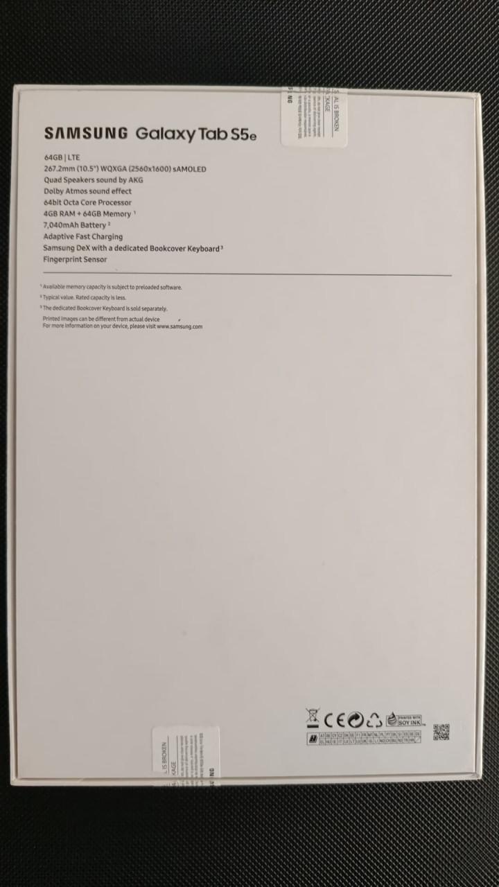 Samsung Galaxy Tab S5e LTE – inclusief hoes