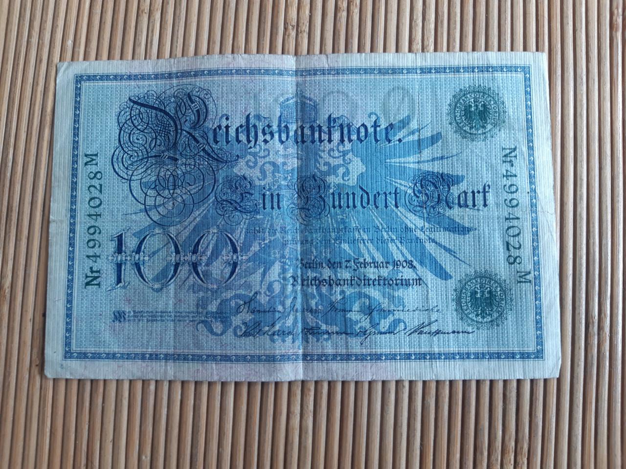 Oud bankbiljet duitse mark