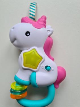 Clementoni Baby elektronische eenhoorn rammelaar met licht en geluidseffect