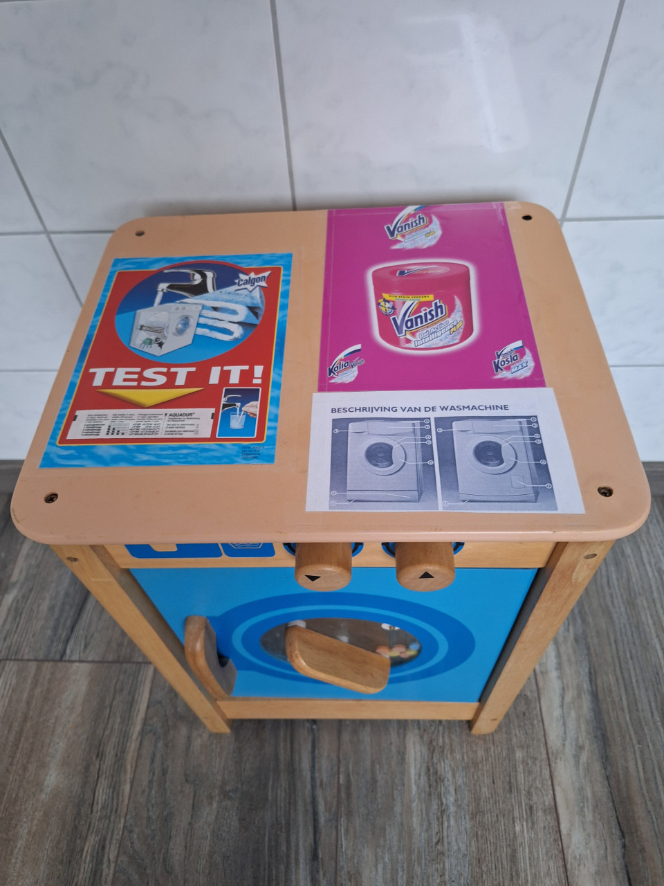 Houten wasmachine
