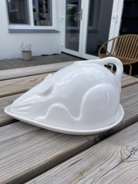 Vintage kaasstolp kaasschaal muis