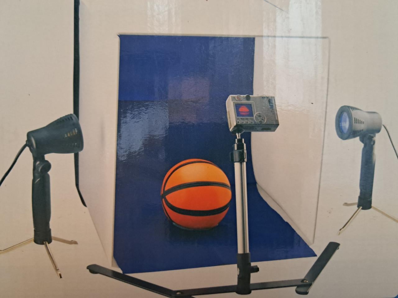 Mini fotostudio met 2 lampen