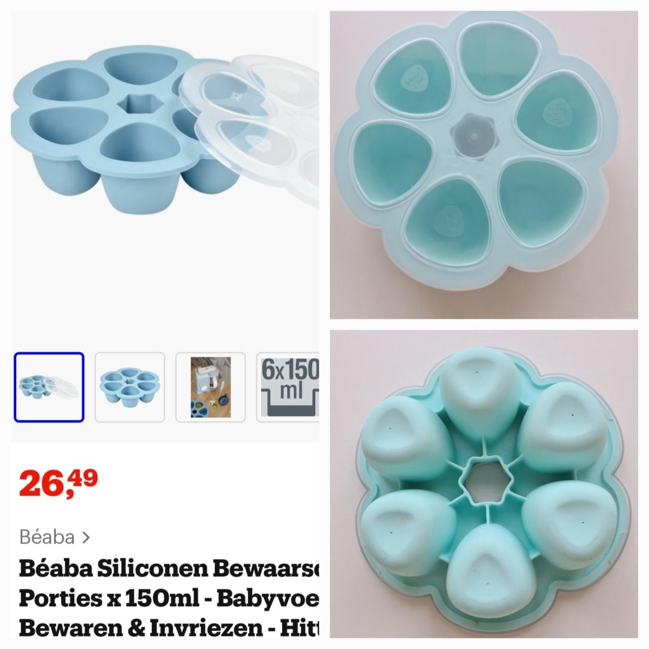 -Béaba Multi-Portions siliconeninvriesvormpjes voor babyvoeding