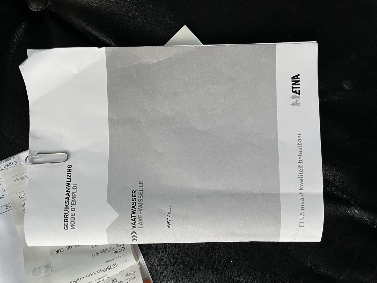 Etna VWV144 vrijstaande vaatwasser – garantie t/m juli 2027