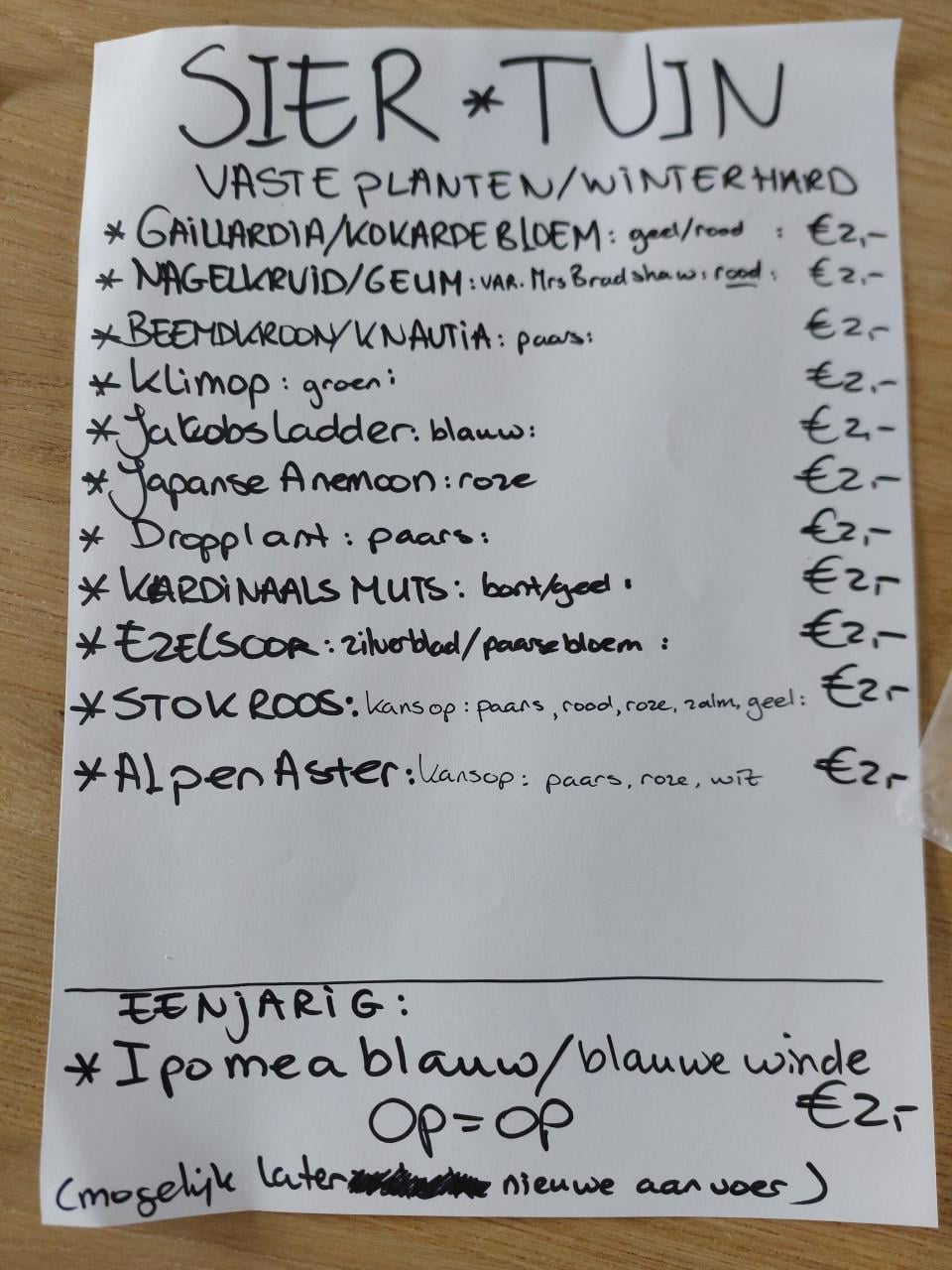 TK: SIERTUIN + MOESTUIN PLANTEN BIJ DE VOORDEUR