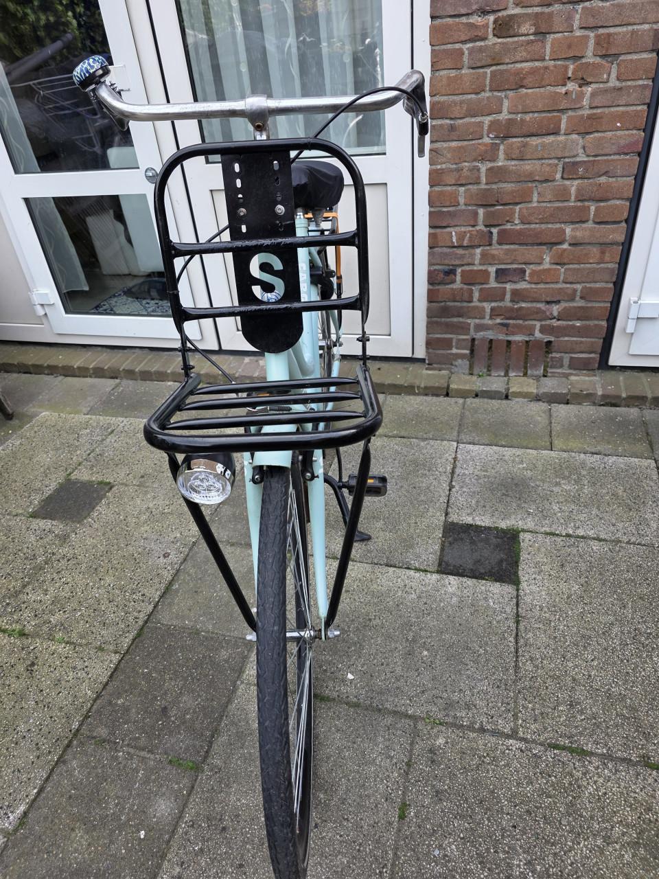 Dames fiets met voordrager-CORTINA-28 inch-Fr.maat 56cm-trap rem achter