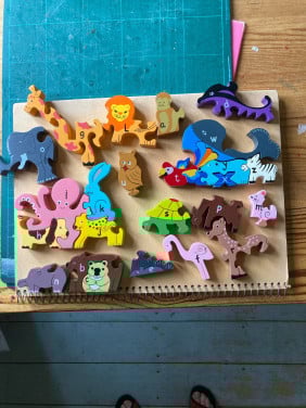 Houten kinderpuzzel