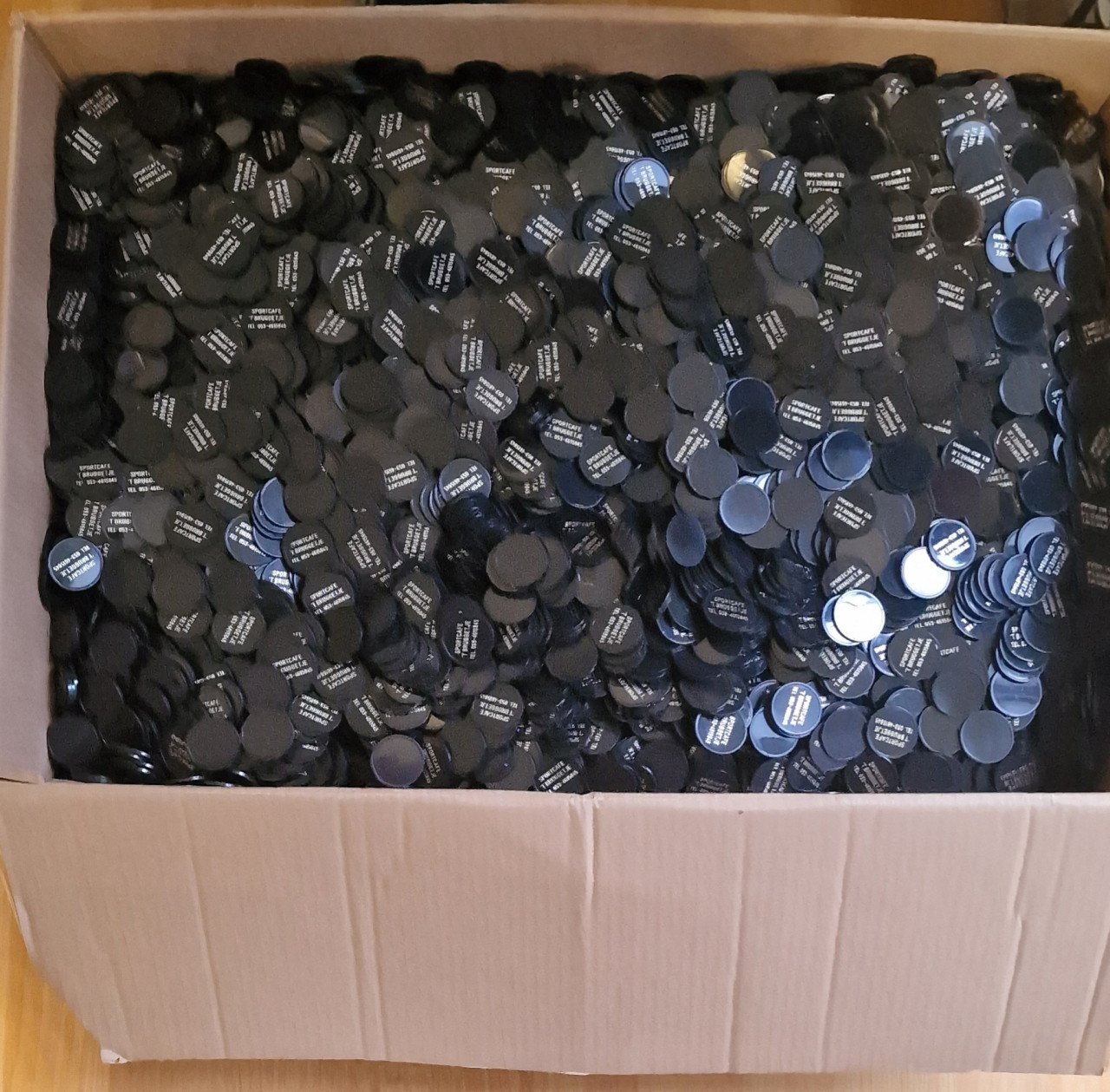 Consumptiemunten / 14000 stuks Zwart