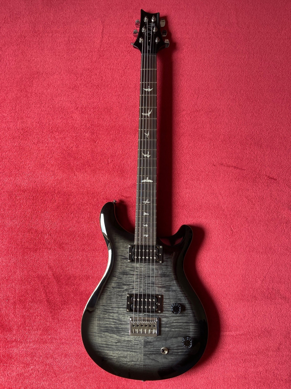 PRS SE 277 Baritone charcoal burst, werkelijk als nieuw!