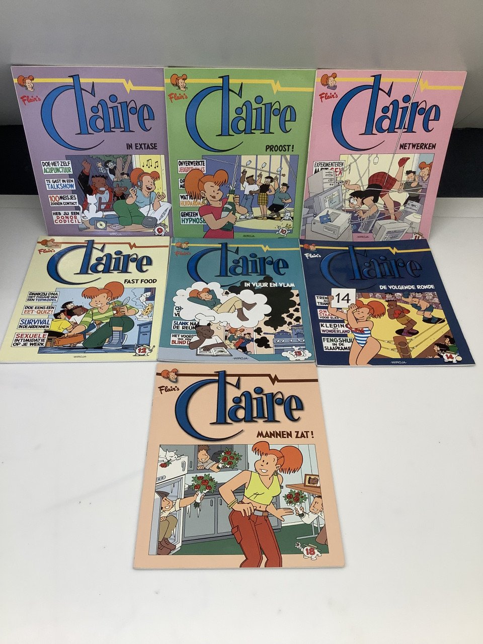 Stripboeken Flair’s Claire. 15 delen voor maar 1€ per stuk.