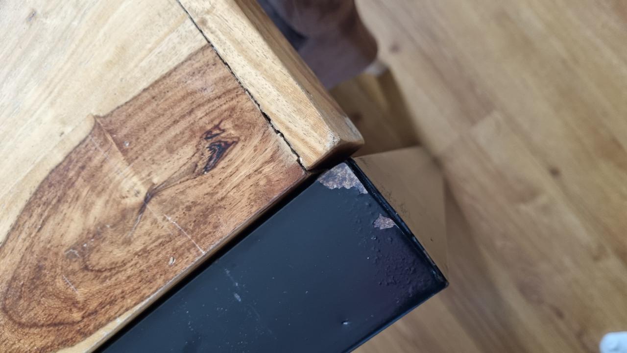 Industruele eettafel + stoelen