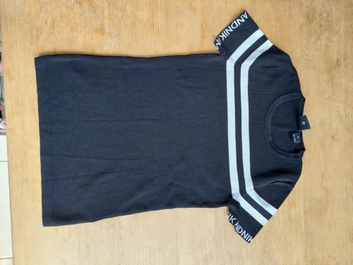 Shirt Nik &Nik maat 152 zwart met witte strepen