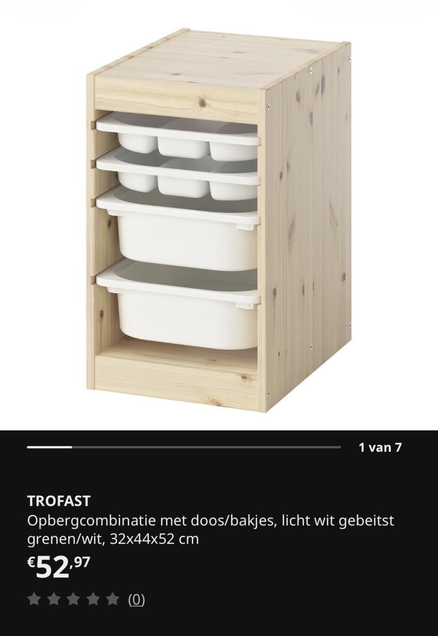 IKEA trofast 2 kastjes zgan
