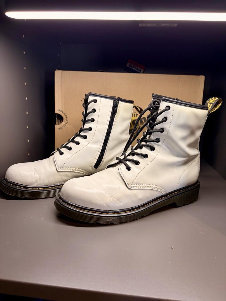 Dr. Martens 1460 Y Witte Lakleren Laarzen Maat 38