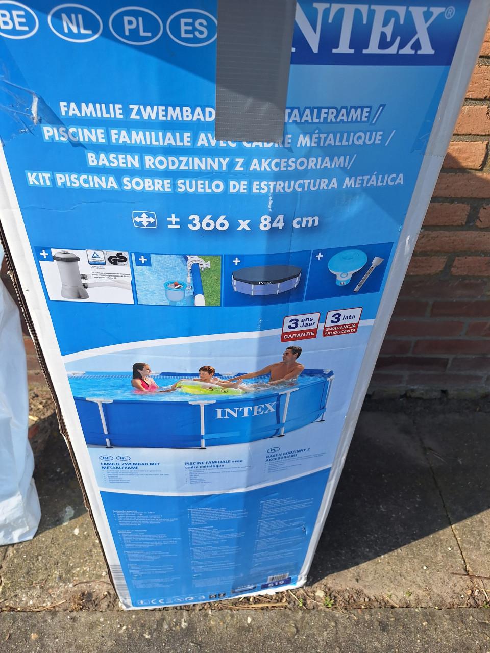 Intex zwembad 366x84 incl afdekhoes