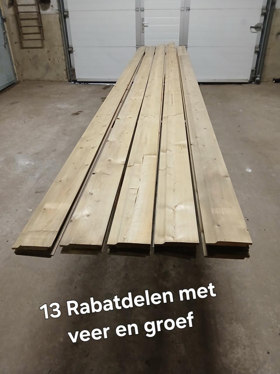 Dik 60 Meter tuinhout nieuwe rabatdelen, gevelbekleding, potdekselplanken.