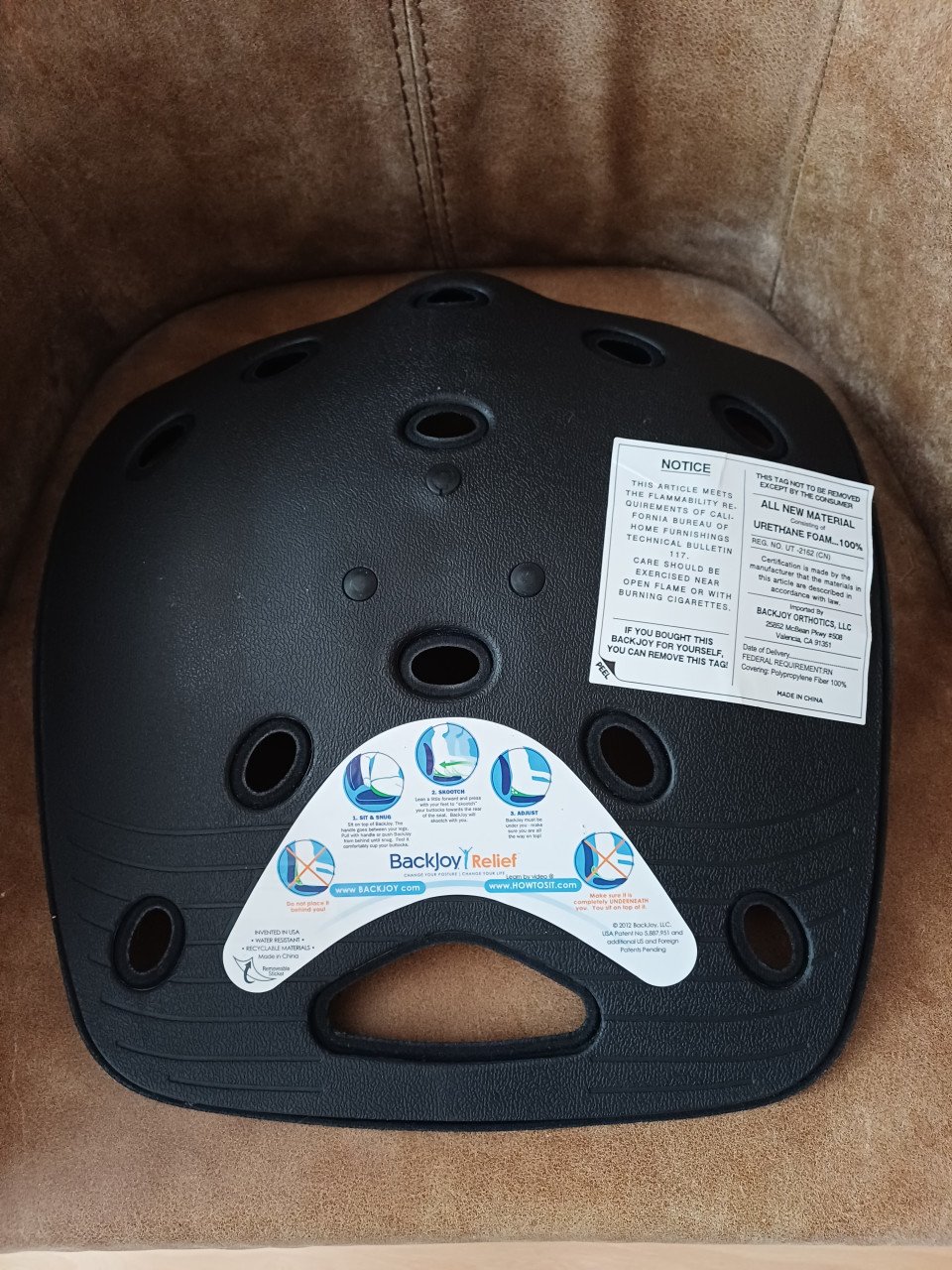 NIEUW: BACKJOY RELIEF corrigeert zithouding/voorkomt rugpijn