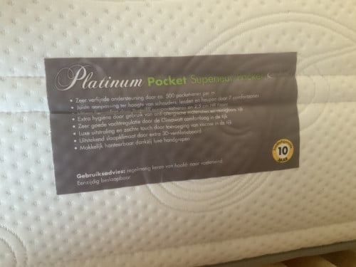 Matras, z.g.a.n. 90x2.10 superieur pocketveren matras