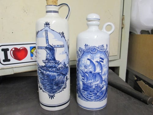 2 delft blauwe kruiken