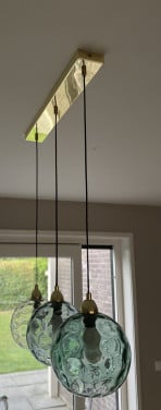 Hanglamp Ilaria 3 Light Linear Pendant Bar Ceiling Light in Blue