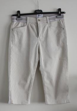 Creme grijs gestreeepte broek maat 38