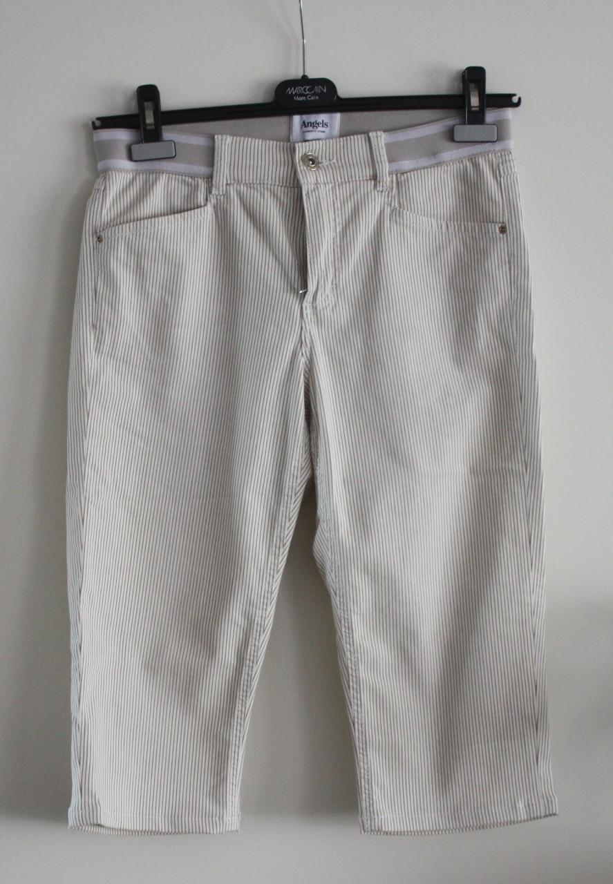 Creme grijs gestreeepte broek maat 38