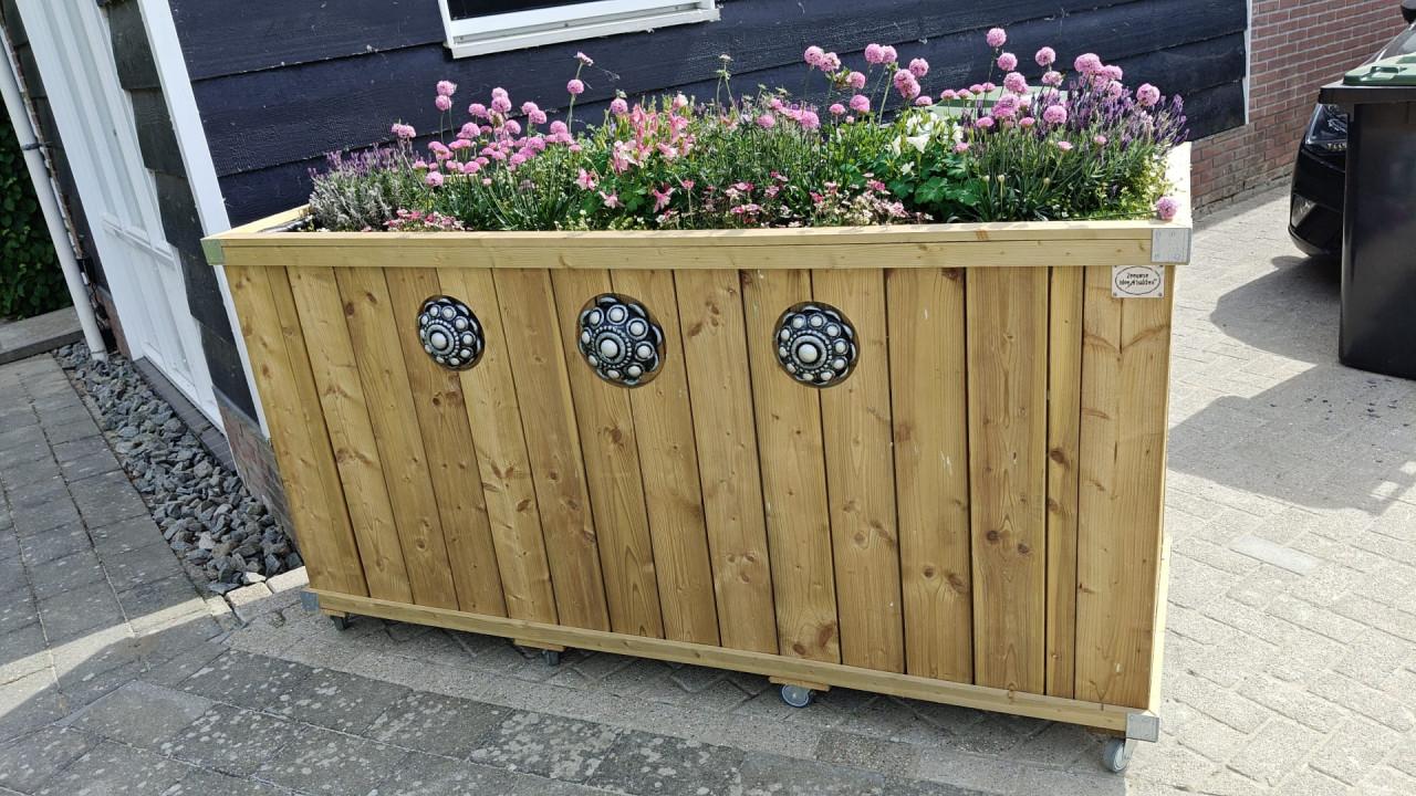 Zeeuwse knop bloembakken projecten ter inspiraties L210 x B70 x H100