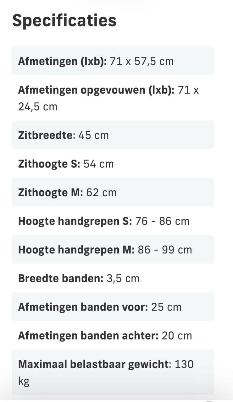 Rollator Travixx maat s