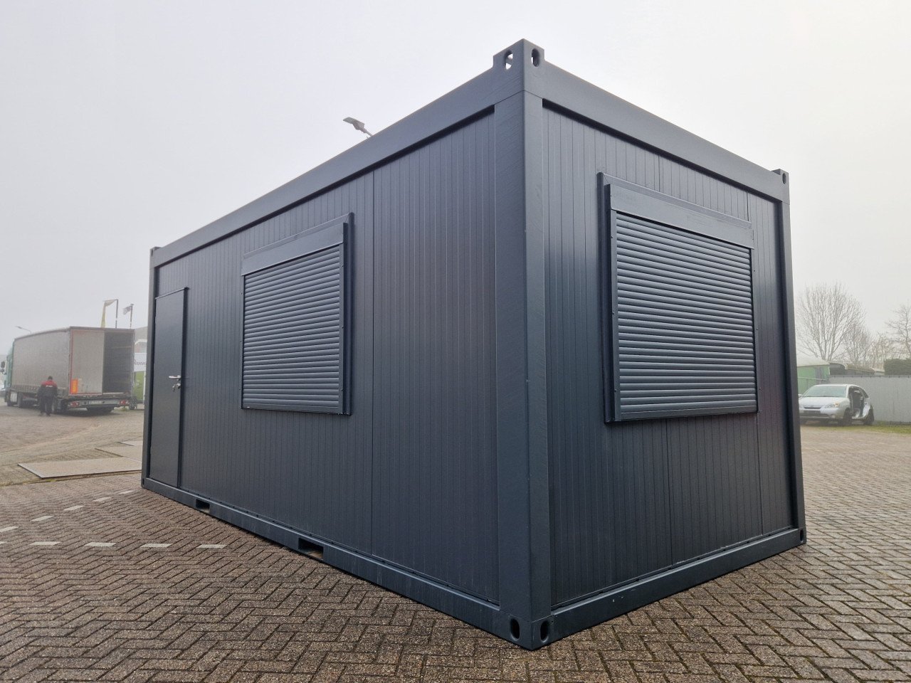 Nieuwe 6x3m kantoorunit / uitvoerderskeet met keuken en wc