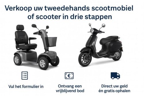 Verkoop uw tweedehands scootmobiel of scooter in drie stappen