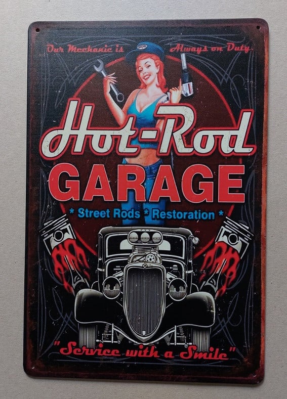 Metalen bord Pin-Up