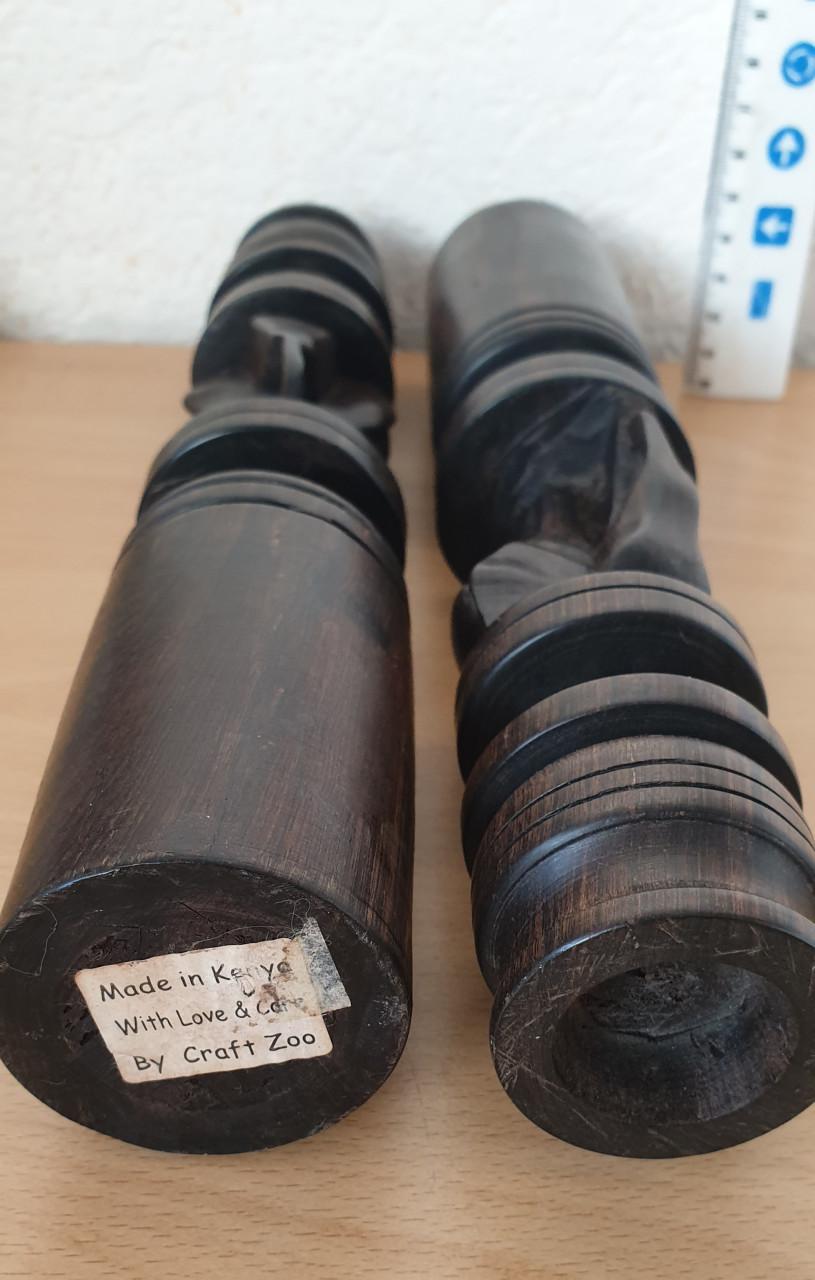 Houten kandelaars - olifanten