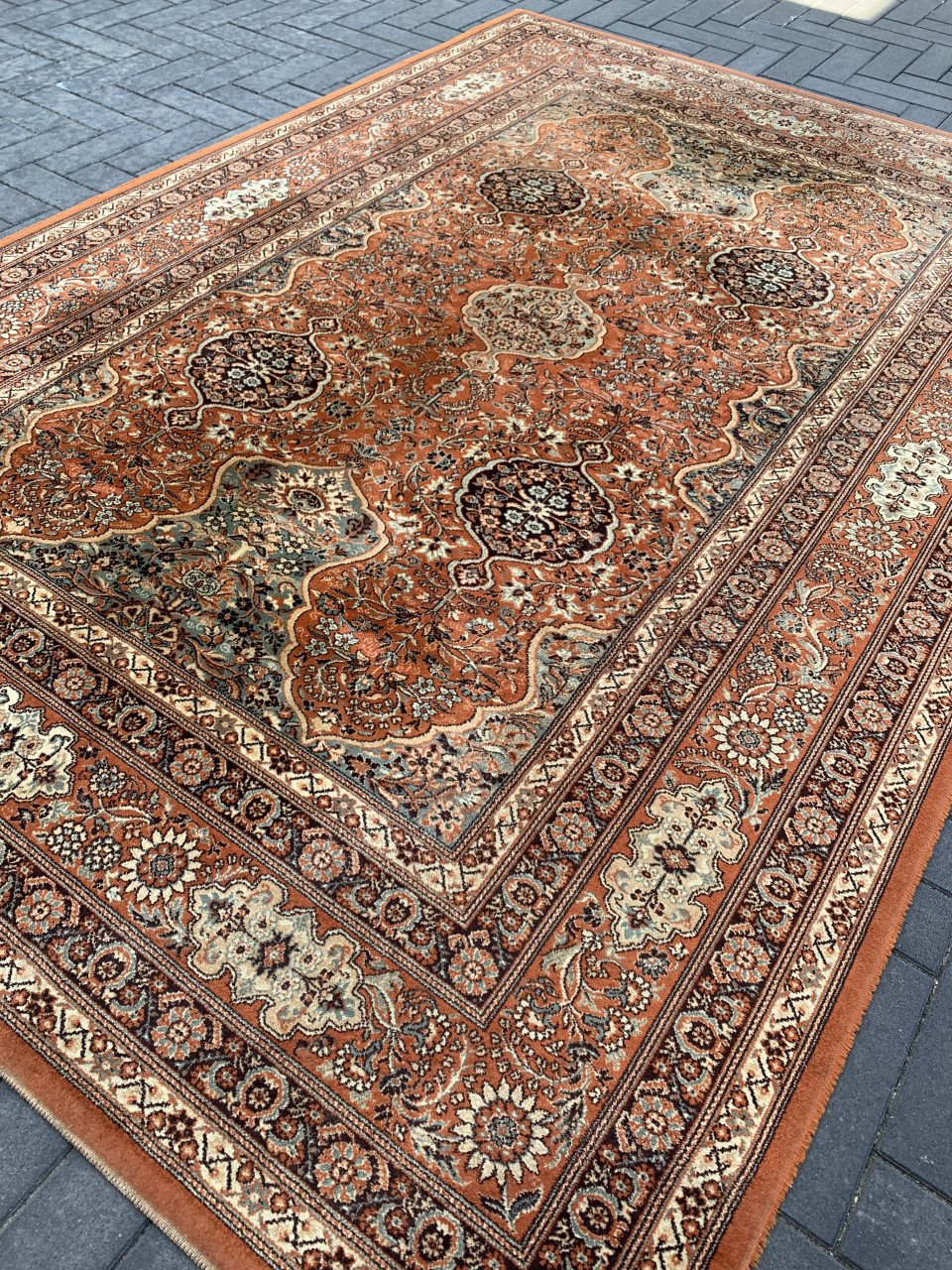 ✨Mooi Sfeervol Vintage Vloerkleed van Zuiver Scheerwol✨
