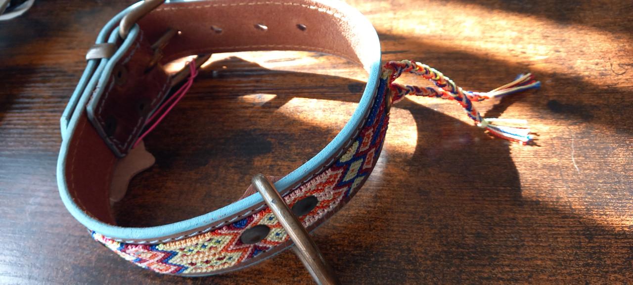 IBIZA LEREN BOHO HONDEN HALSBAND