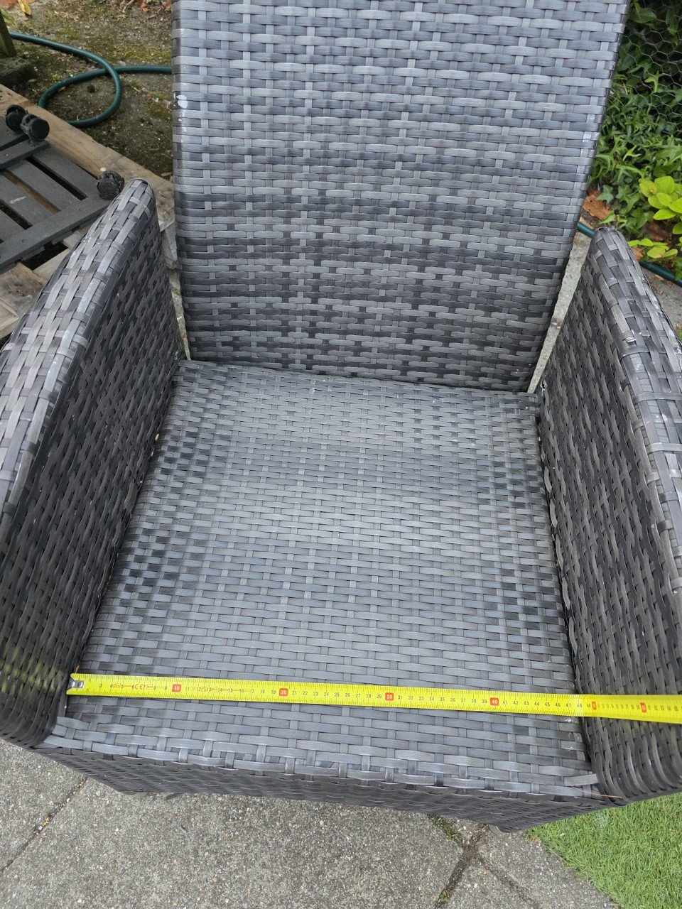 2 stuks wicker verstelbare tuinstoelen