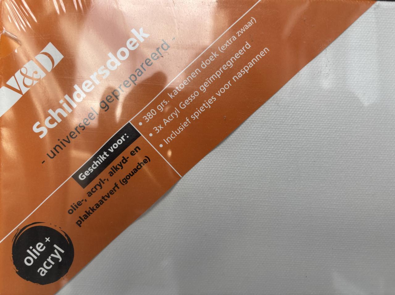 Schildersdoeken 70x90 geschikt voor olieverf en acryl nieuw 7 stuks