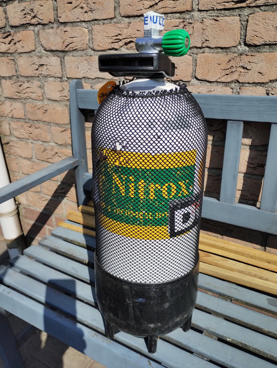 Stalen duikfles 12 L model bommetje
