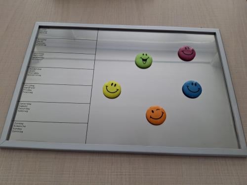 Magneetbord met magneten