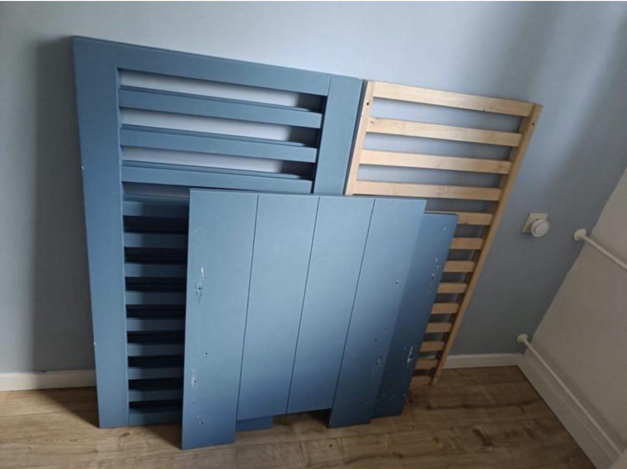 Compleet Bopita ledikant (blauw, 60x120 cm) + goed matras