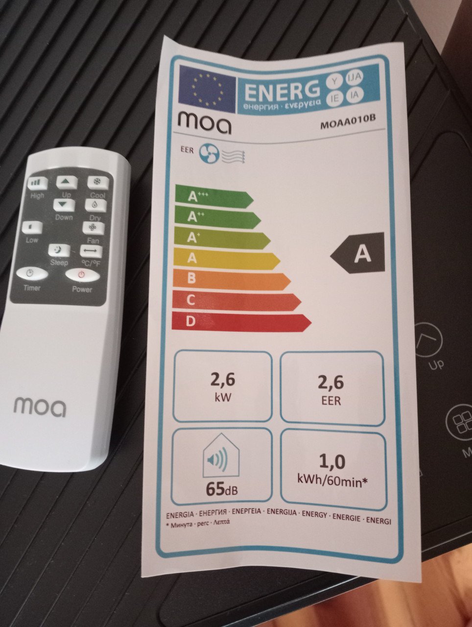 MOA Mobiele Airco - Tot 30m² - Zwart