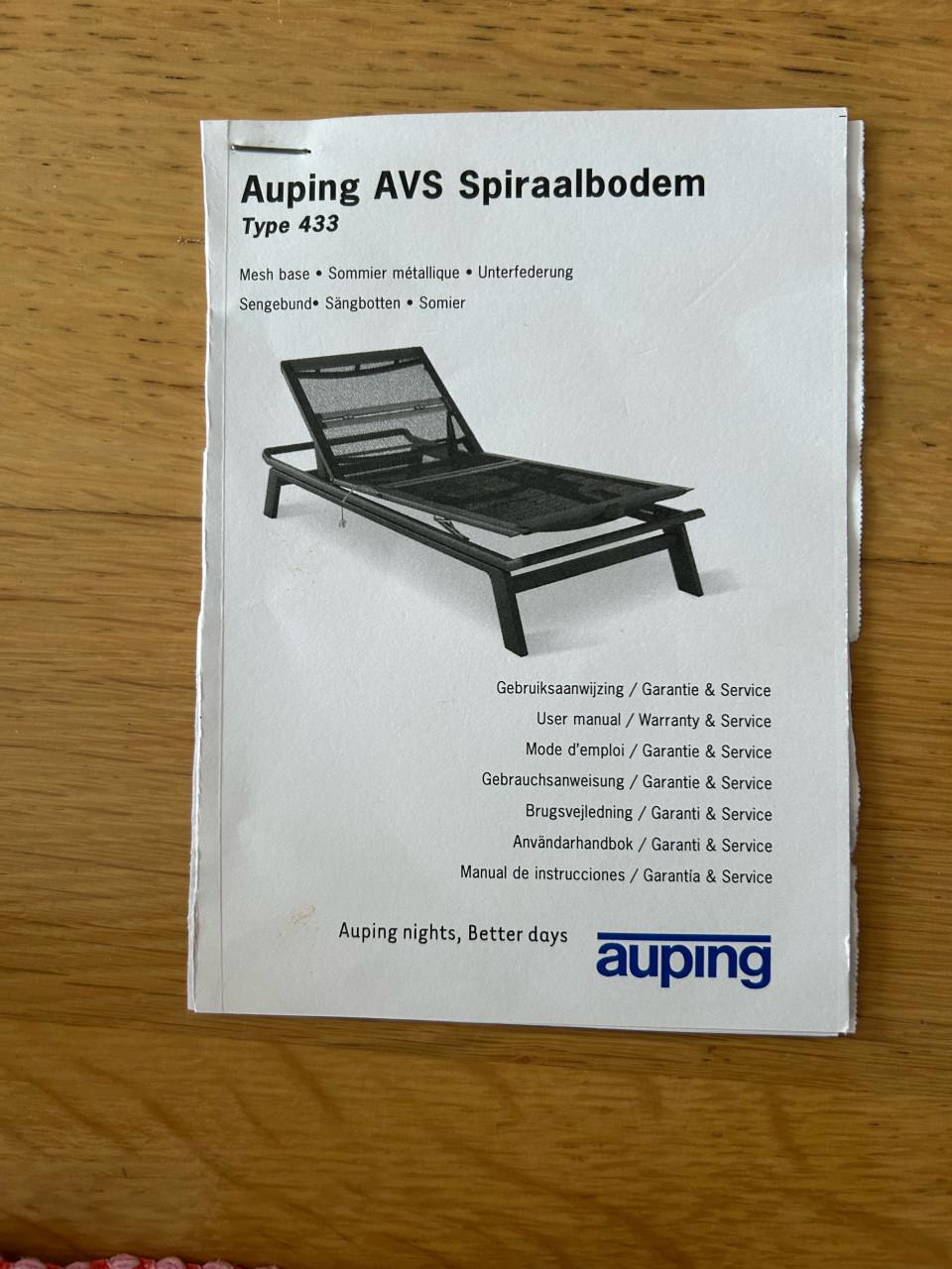 Auping spiraalbodem (met poten), 180 x 210