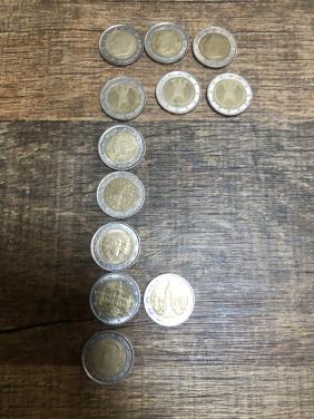 Verschillende 2 euromunten