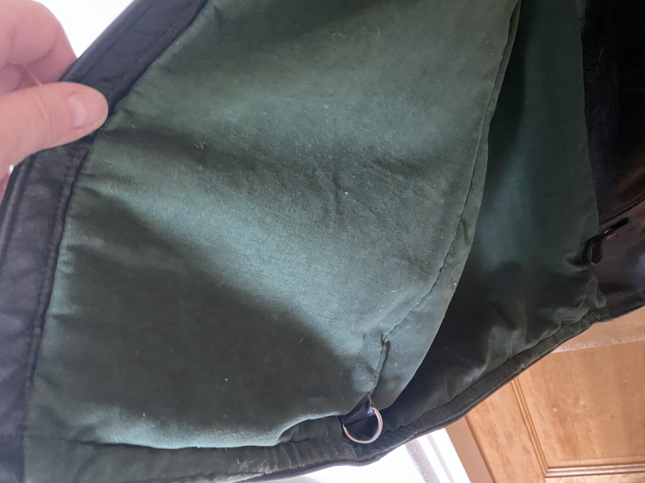 Lange zware vintage leren jas, xl/xxl, motor solex brommer
