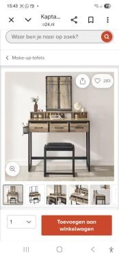 Kaptafel met spiegel